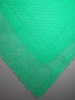 Оренбургский ажурный платок-паутинка арт. A 140-12 зеленый